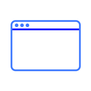 page-web Blue line cartoon on grey check background depicting a printer