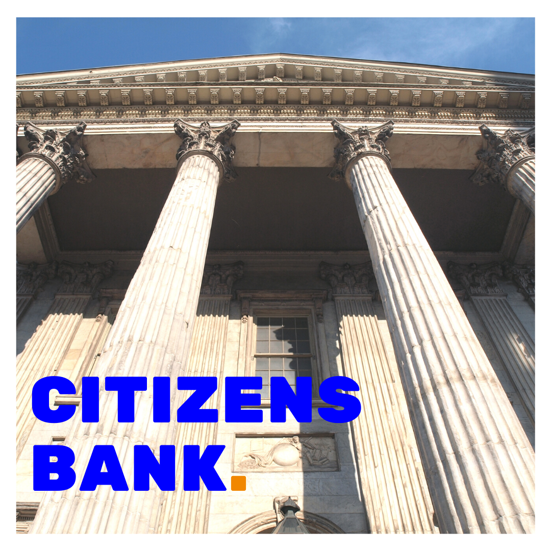 Citizens Bank superimposed on a picture of the building