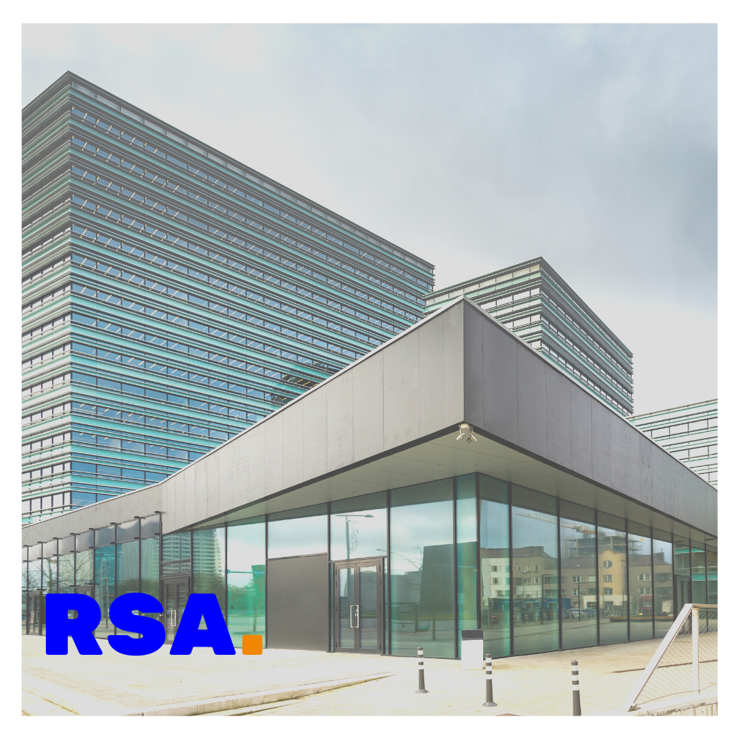 RSA case study superimposed on a picture of the building
