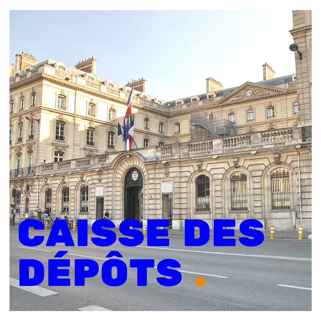 Caisse de depots superimposed on a picture of the building