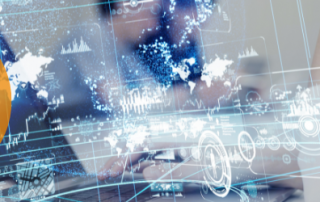 Benefits of SaaS. A picture showing the web and applications being pulled/pushed to a person in the centre.