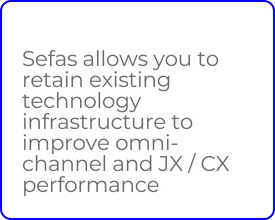 A Sefas statement on retaining technology and improve omnichannel and JX/CX performance