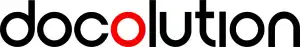 A graphic saying docolution. the second O is in red the rest are in black.