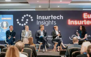 Karen Peters of Sefas taking part in a panel discussion at insurtech insights 2025